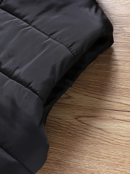 Men's Stand Collar Zip Vest - Zipper Pockets and Warm Layering