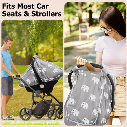 Baby Car Seat Cover - Breathable Beavtaens Covers Stretchy