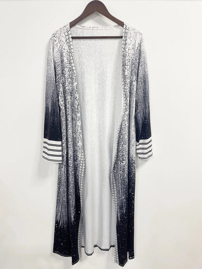 Women's Long-sleeved Open Collar Printed Thin Coat - Stylish & Versatile - Lightweight Fabric - Perfect for Spring & Fall - Ideal Gift for Fashionable Women