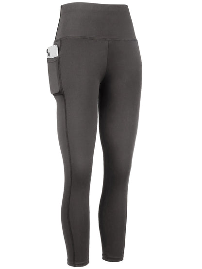 1pc Women'S High-Waisted Yoga Pants with Pockets, Solid Color Fabric, Sporty Style, High Stretch Athletic Running Leggings for Adults Thanksgiving Day Christmas Costumes for Women