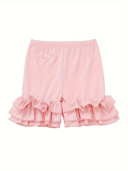 Girls' Solid Color Shorts - Summer 9189