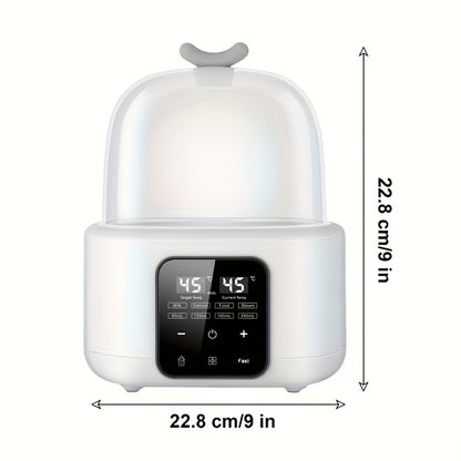 6-In-1 Fast Milk Warmer with Timer, Adjustable Temp Control, Auto Shut-Off, Defrost And Keep Warm Functions for Formula, Breastmilk And Food Jars, Portable, Compact Design, Ideal for Night Feeding