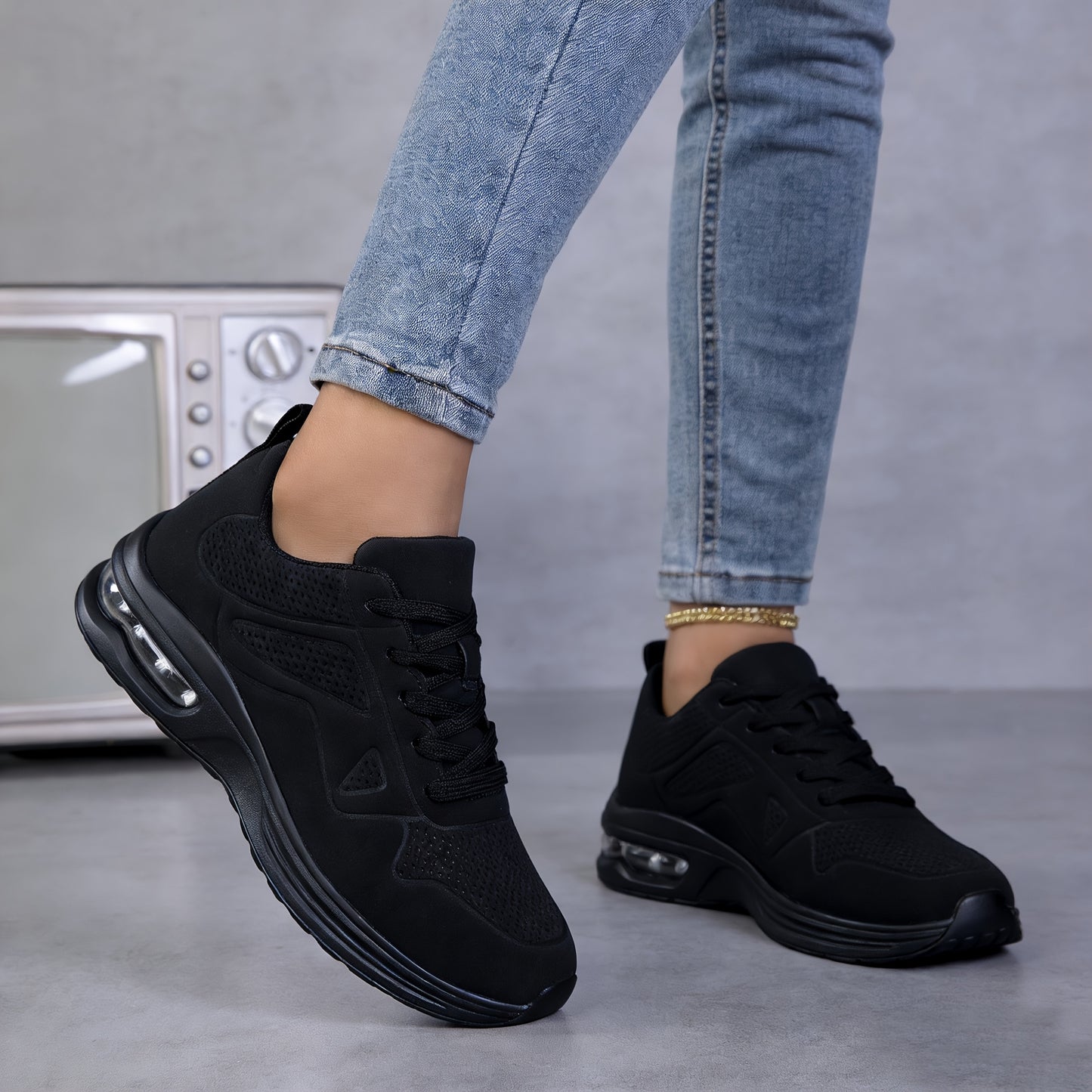 2025 New SPRING Outdoor Sports Shoes: Women'S Thick-soled Height-increasing Shoes, Women'S Autumn : Breathable Mesh Shoes, Air-cushioned Shoes, Lightweight And Shock-absorbing Soft-soled Running Shoes, Women'S Skipping Rope Shoes, Outdoor