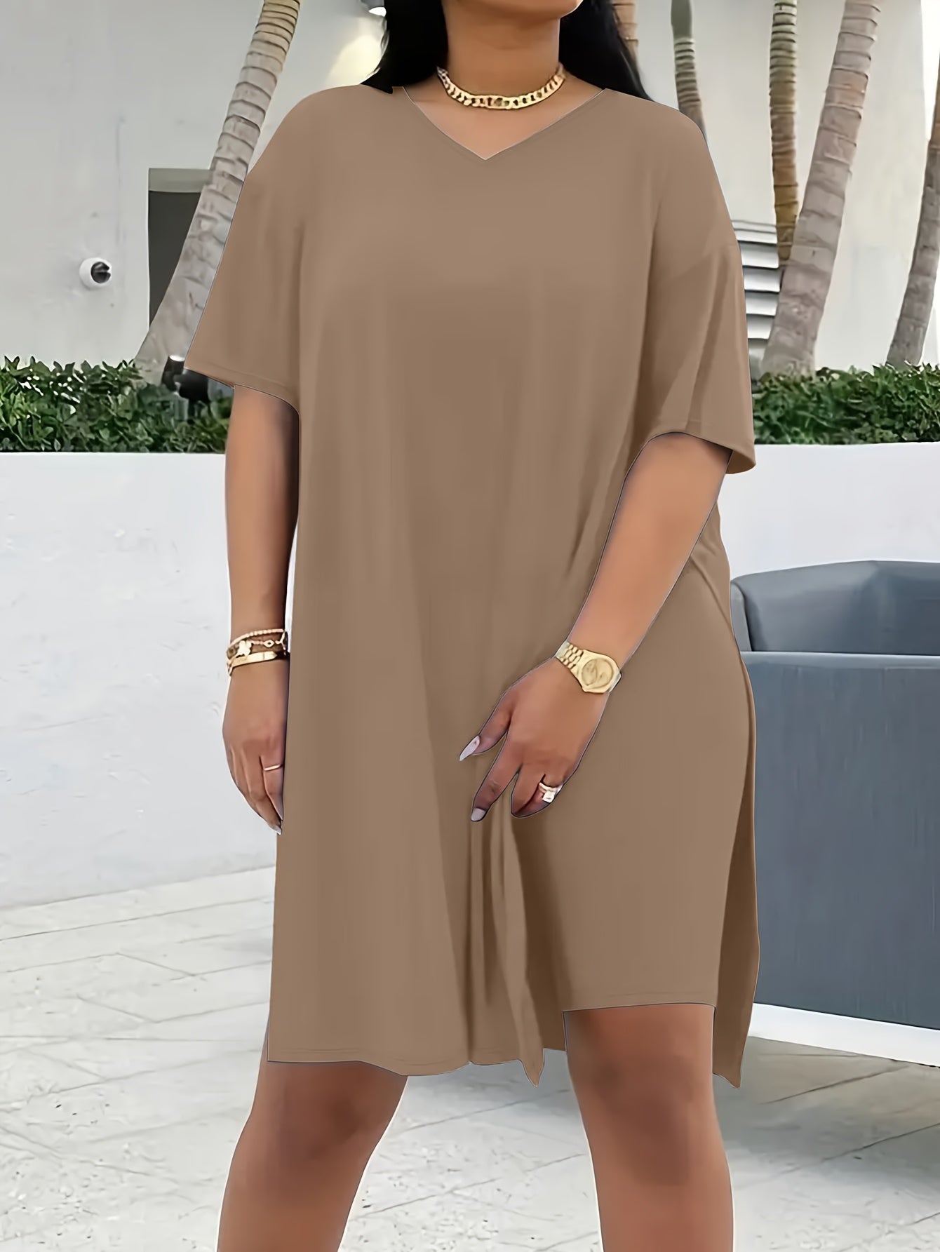 Women's Black Polyester V-Neck Shorts - product view 26