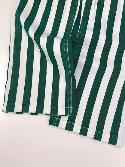 Womens Cropped Striped Jeans Casual High Waisted Stretchy Straight Leg Denim Pants with Pockets