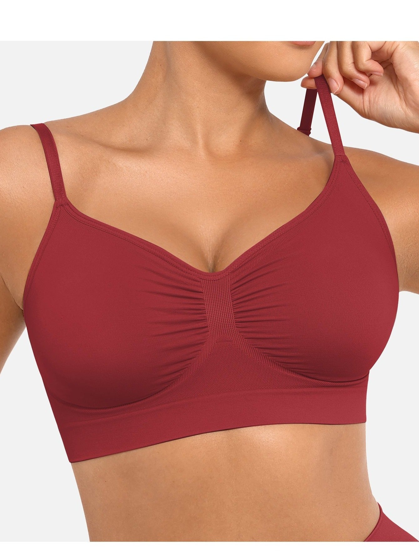 Plus Breathable High-Stretch Sports Bra with Pads - Wireless Mesh Women's Seamless Yoga & Running Top - Solid Color Activewear