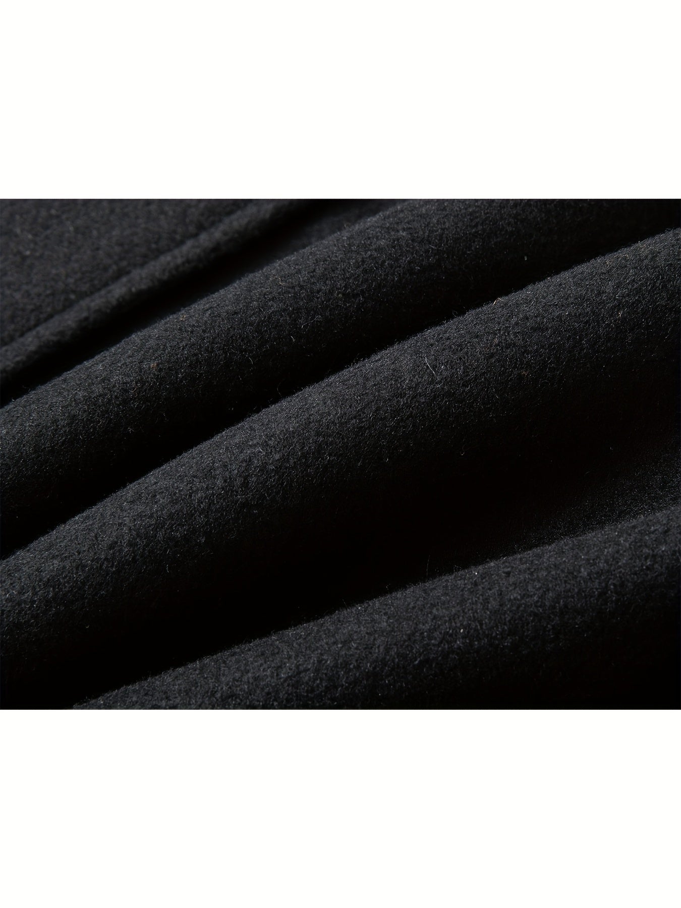 Men's Stand Collar Fleece Blend Pea Coats with Removable Inner Collar Single Breasted Overcoat