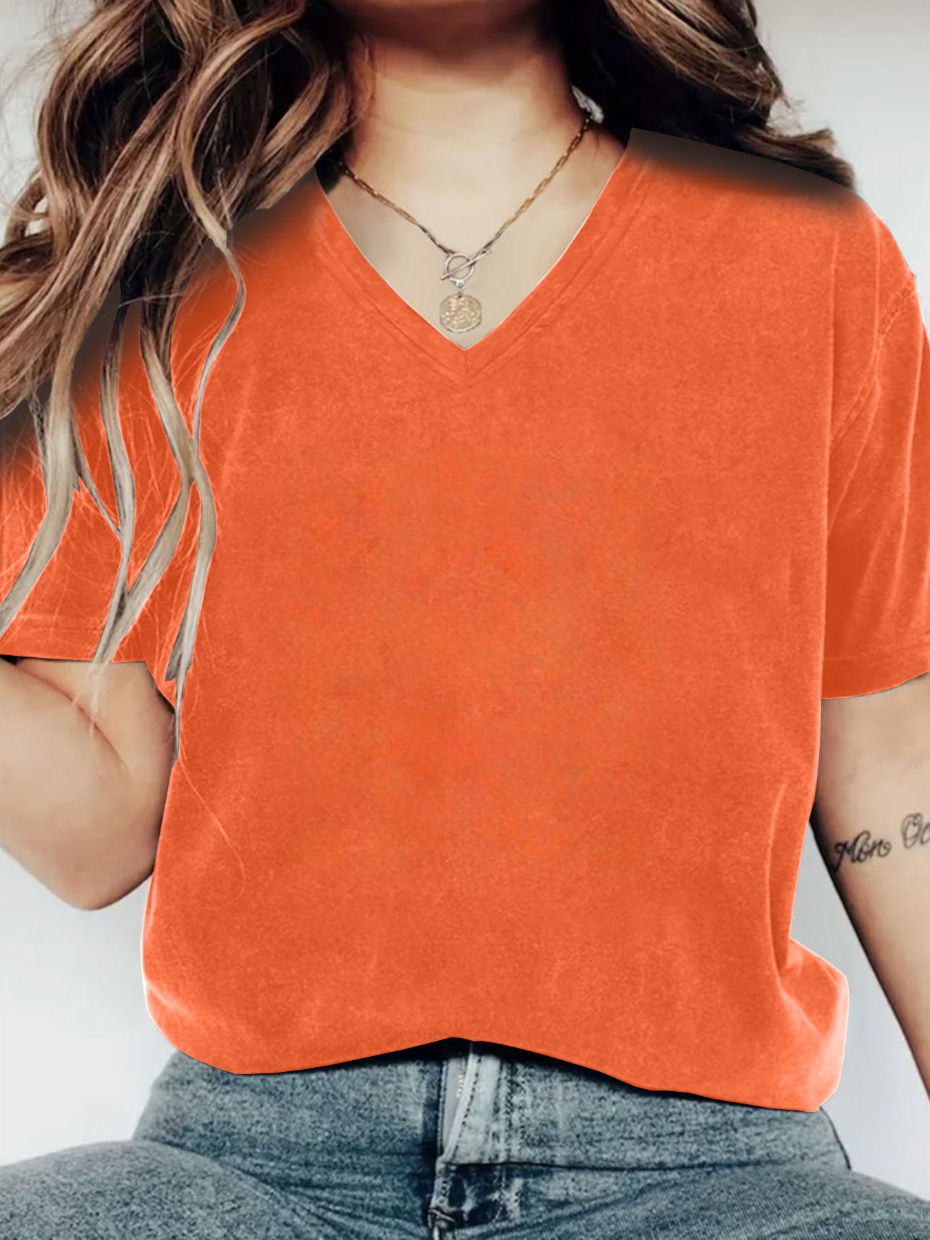 Fun And Creative Style Tequila Print Short-Sleeve (V-Neck) Shirt, Fresh And Retro Style. Women'S Short-Sleeve (V-Neck) Shirt for Spring And Summer. Casual And Versatile, Suitable for Home Wear. Comfortable And Breathable