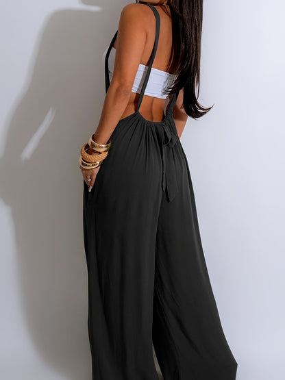 Women's Casual Wide Leg Palazzo Pants - Adjustable Drawstring Waist, Super-Long Length, Loose Fit with Pockets, Machine Washable Lounge & Casual Trousers for All Seasons, Comfortable Clothing | Decorative Drawstring | Soft Texture