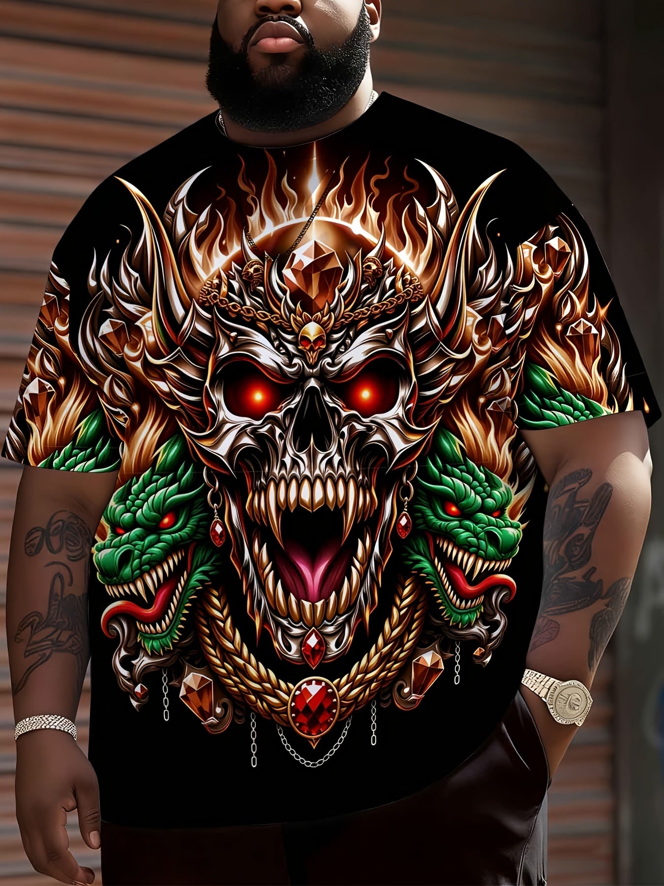 Men's Multicolor Printed Graphic T-Shirt - product view 18