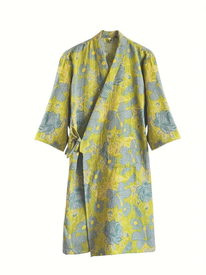 A Fashionable Thin Bathrobe, Plain Weave Gauze Bathrobe, Pure Fabric, Wearable Bath Towel, Quick Drying And Absorbent, Swimming, Bathing, Beach Vacation, Adult Plus Size Gauze Nightgown, Can Be Worn Externally.