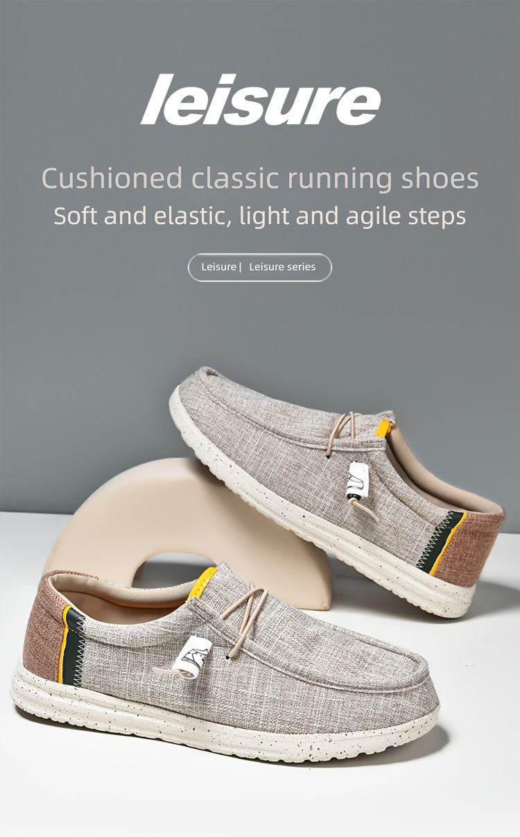 Men's Shoes 2025 New Spring and Autumn Casual Lightweight Thick-soled Canvas Shoes One-leg Couples Sports Soft-soled Loafers Driving Shoes Simple Women's Shoes