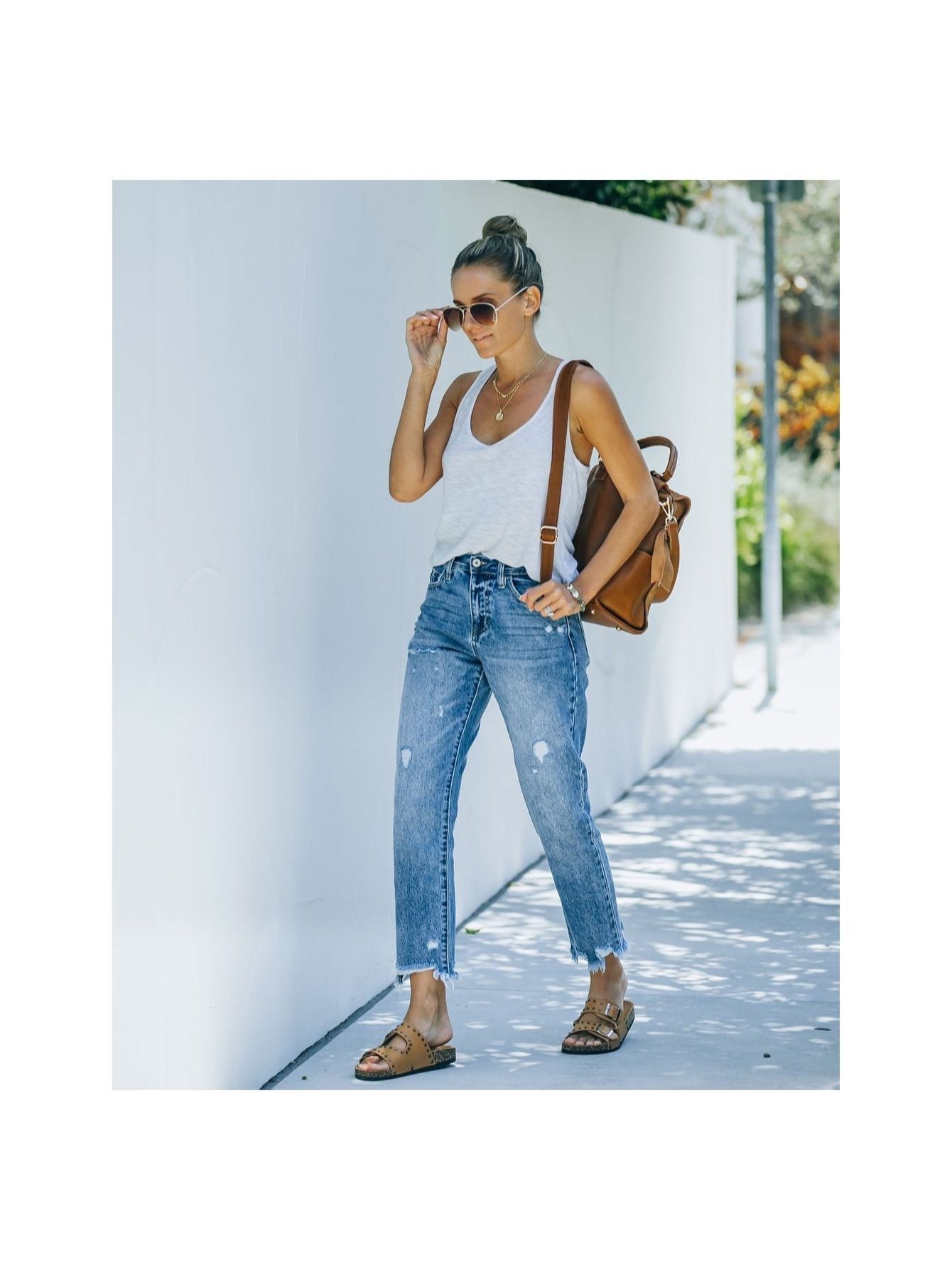 Stretch Jeans Wide Leg Jeans Tight Straight Leg Jeans Wash Distressed Casual Denim Jeans starchedjeans