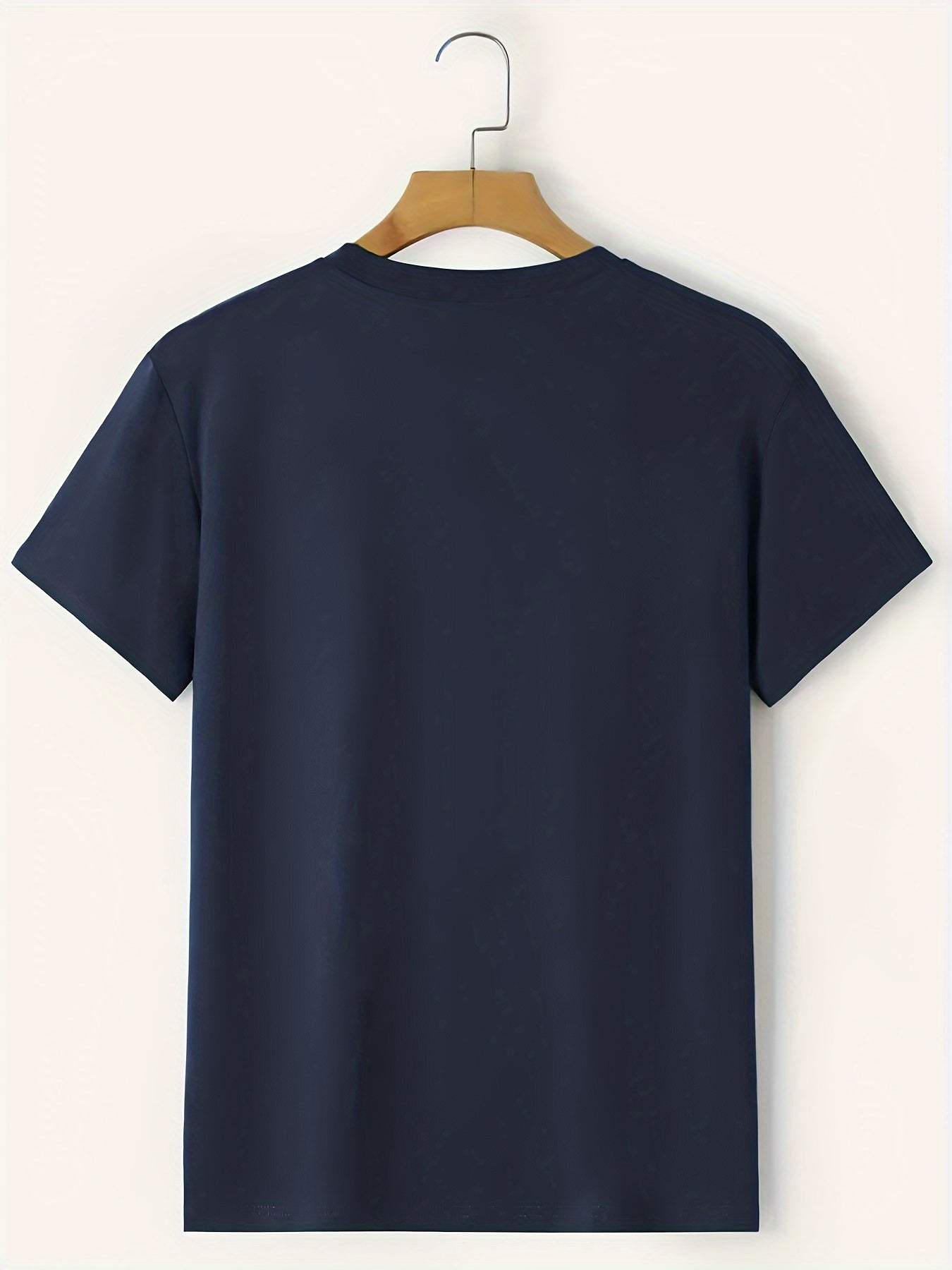 5pcs Men'S Pure Cotton Short Sleeved T-Shirt, Classic Round Neck Black And White T-Shirt Bundling Set, Holiday Gift