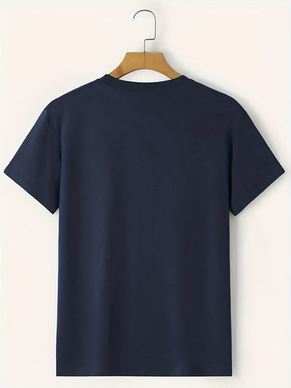 5pcs Men'S Pure Cotton Short Sleeved T-Shirt, Classic Round Neck Black And White T-Shirt Bundling Set, Holiday Gift