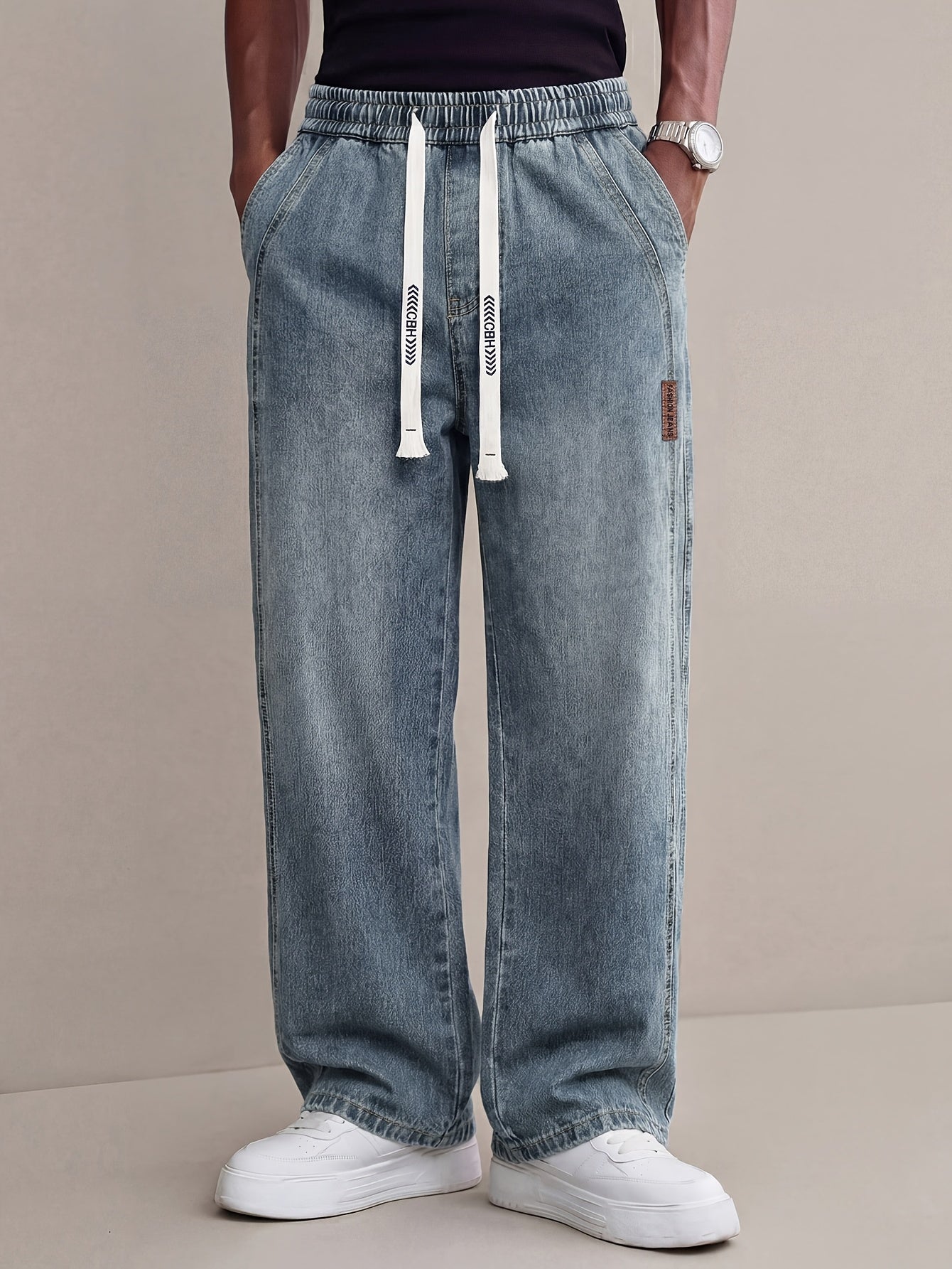 Jeans Men's Summer Wide And Thin Loose Straight Leg Men's Pants American Casual Simple And Versatile Long Pants Men