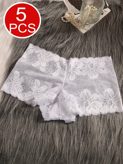 Women's 5-pack Of Assorted Colors Lace Underwear - product view 15