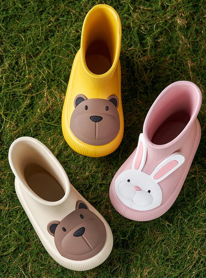 Slipolini Bear Paw and Bunny Paw Children's EVA Boots - Adorable Bear and Bunny Designs, Waterproof, Available in Yellow and Pink, Non-Slip Sole, Lightweight EVA Material - Perfect for Outdoor Adventures, Rainy Days, and Playtime in Any Weather