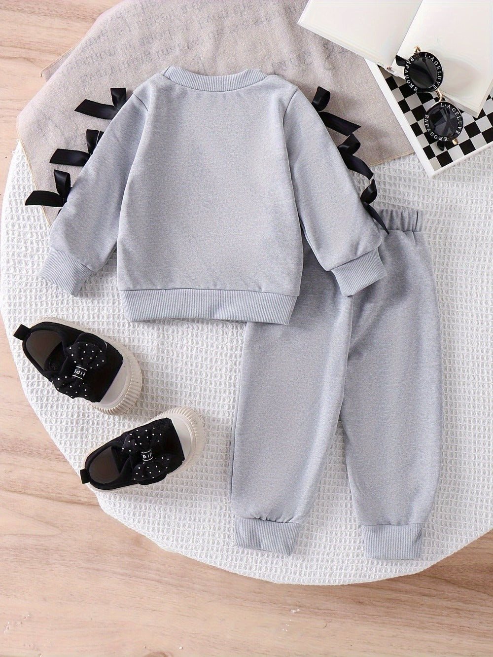 Girls' Solid Color Outfit Set - Fall