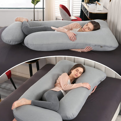 Pregnancy Pillow - 62-inch J-shaped Full-body Maternity