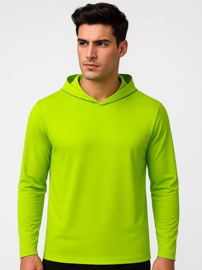 3-PACK Men UPF 50+ Sun Protection Breathable T Shirt Long Sleeve Workout T-Shirts with Hood