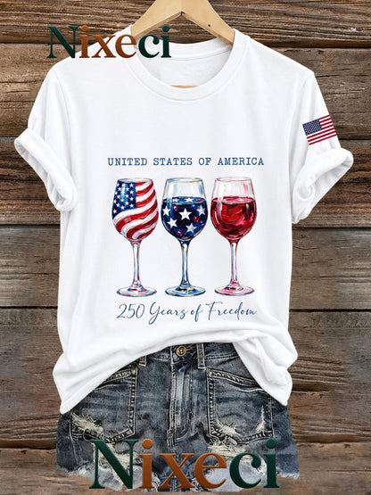Nixeci Men's Vintage Cotton Graphic T-Shirt, 1pc Shipping, Casual Crew Neck Short Sleeve Tee, Father's Day Gift, Independence Day Patriotic Style, Football Game Party Outfit