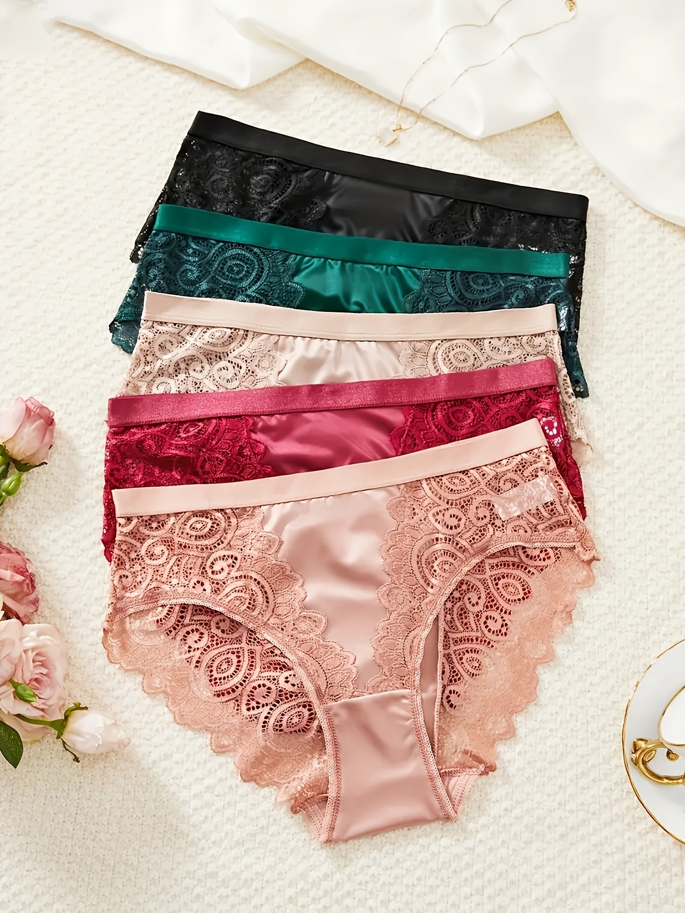 Women's Mixed colors Floral Underwear - product view 3