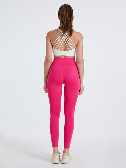 230g Women's Leggings Set of 3 High Waist Breathable with Pockets Compression Tights Multi-Color Suitable for All Seasons Daily Sports Fitness Yoga Shapewear