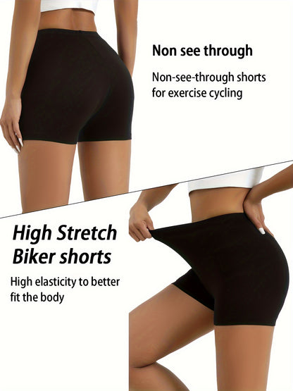 5-Pack Super Soft Biker Shorts for Women No See-Through Workout Running Yoga Athletic Shorts, Women'S Activewear