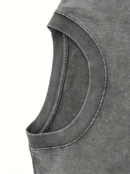 Men's Vintage T-Shirt - Round Neck Short Sleeve Travel Style