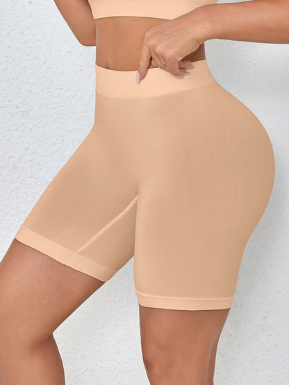 3-pack Mid High Waisted, Seamless Leggings, Women's Sports Safety Pants, Anti Slip, Non Rolled Edge Cropped Pants