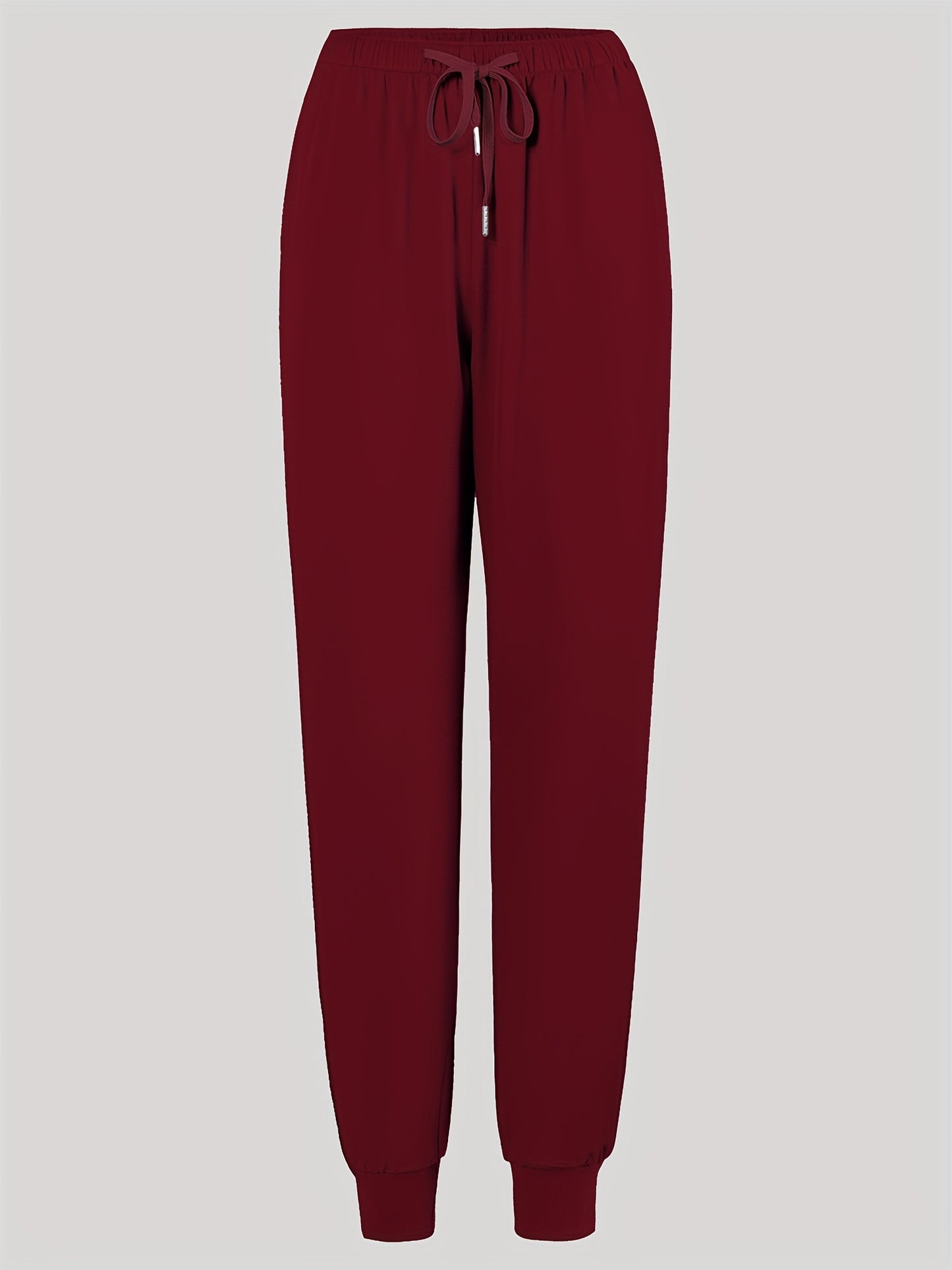 Women'S Frosted Pocket Brush Pants with Elastic Ribbed Toe Binding Work Pants