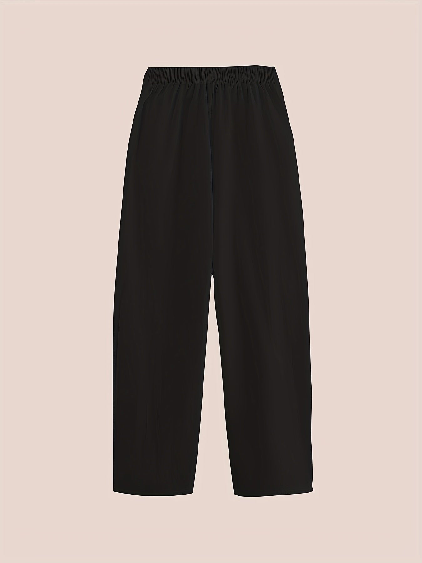 Plus Size Spring Summer Casual Floral Print Pants with Pockets and Elastic Waist, Perfect for Stylish Commuting