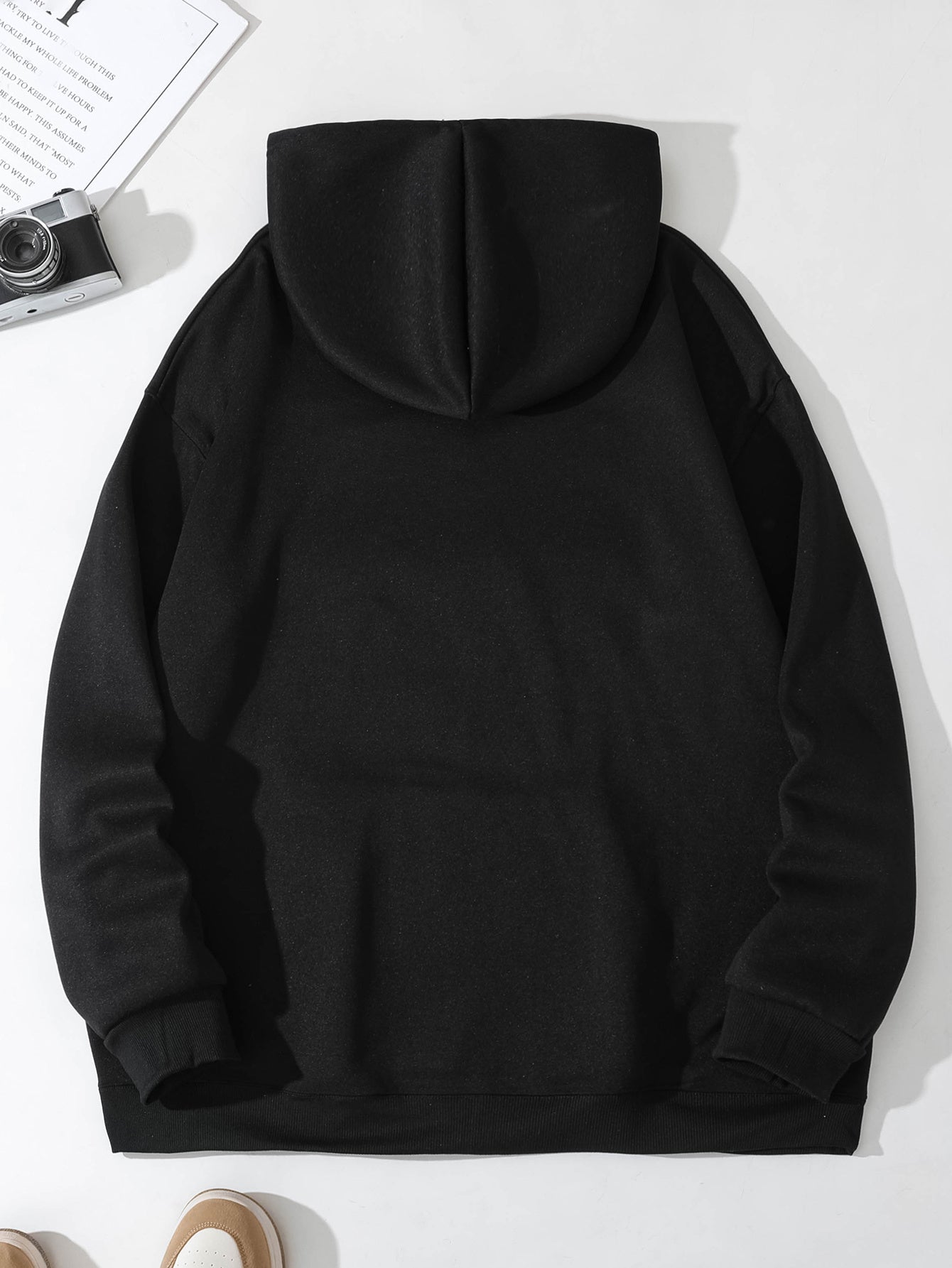 5pcs Men'S Casual Hooded Sweatshirt Set | Soft & Comfortable, Solid Color, Regular Fit, Slight Stretch Fabric, Casual Style, Perfect for Fall/Winter, Casual Wear, with Pockets and Long Sleeves