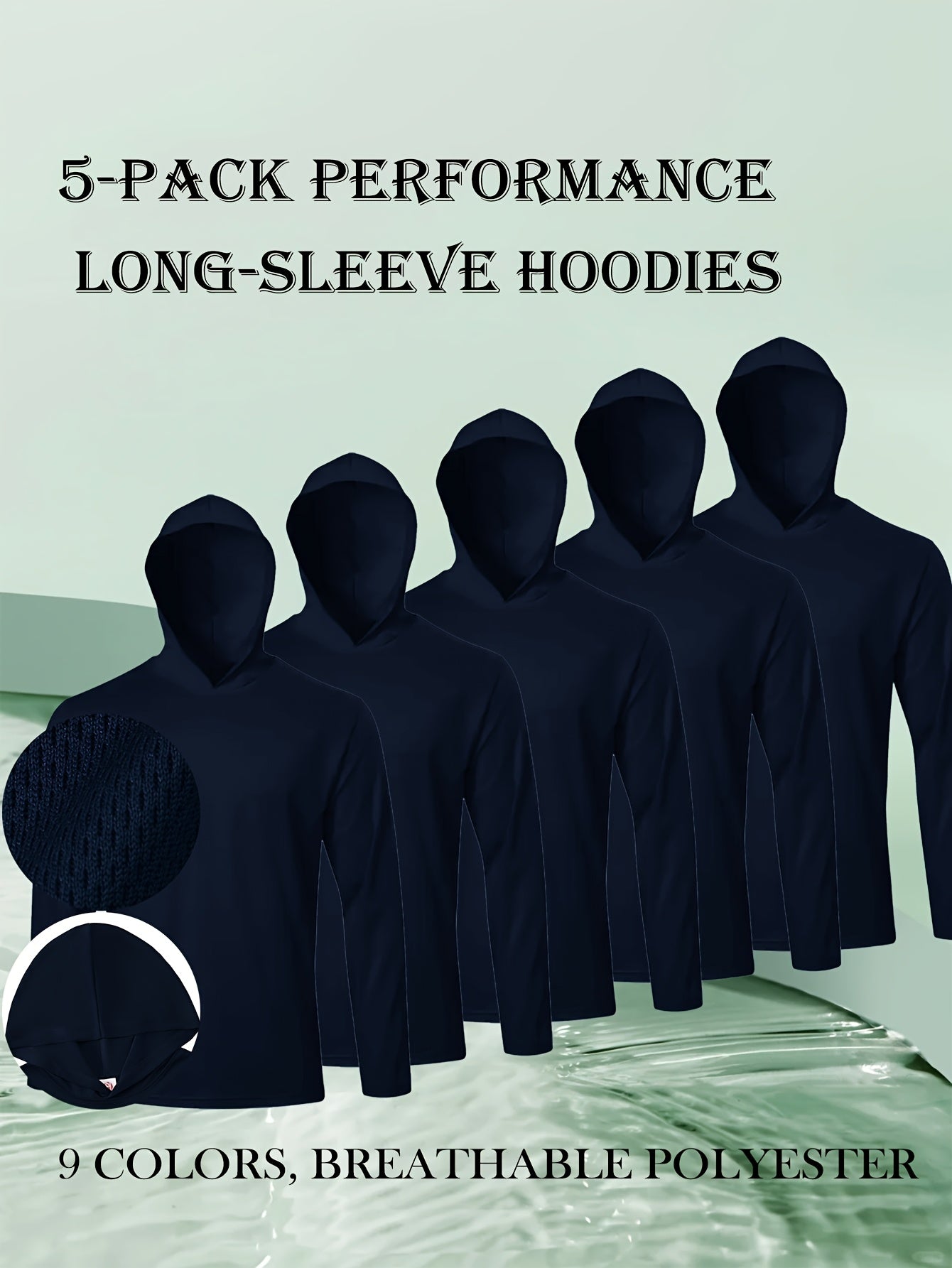 Men's 5 - Pack Performance Long - Sleeve Hoodies