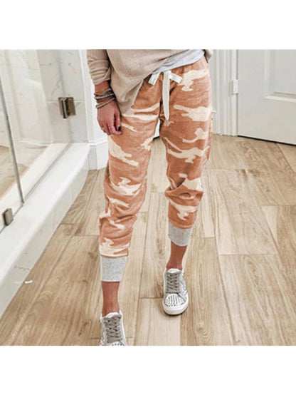 2025 Camouflage Print Joggers for Women, Drawstring Waist Elegant Casual Style, Trousers with Chic Design, Versatile Fashion Essential