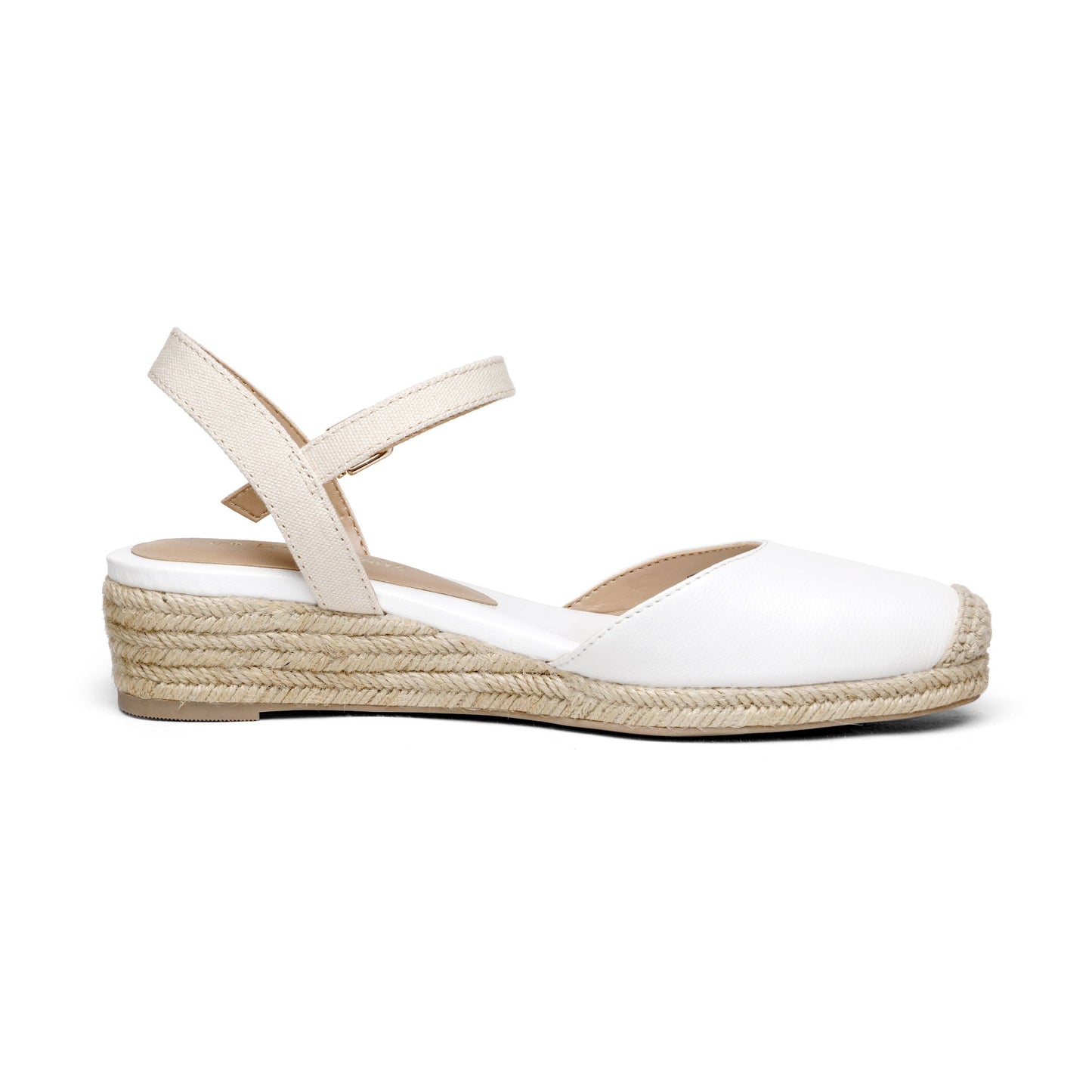 Women's Closed Toe Elastic Ankle Strap Espadrilles Wedge Sandals Soft Emulsion Insole Wedge Sandals