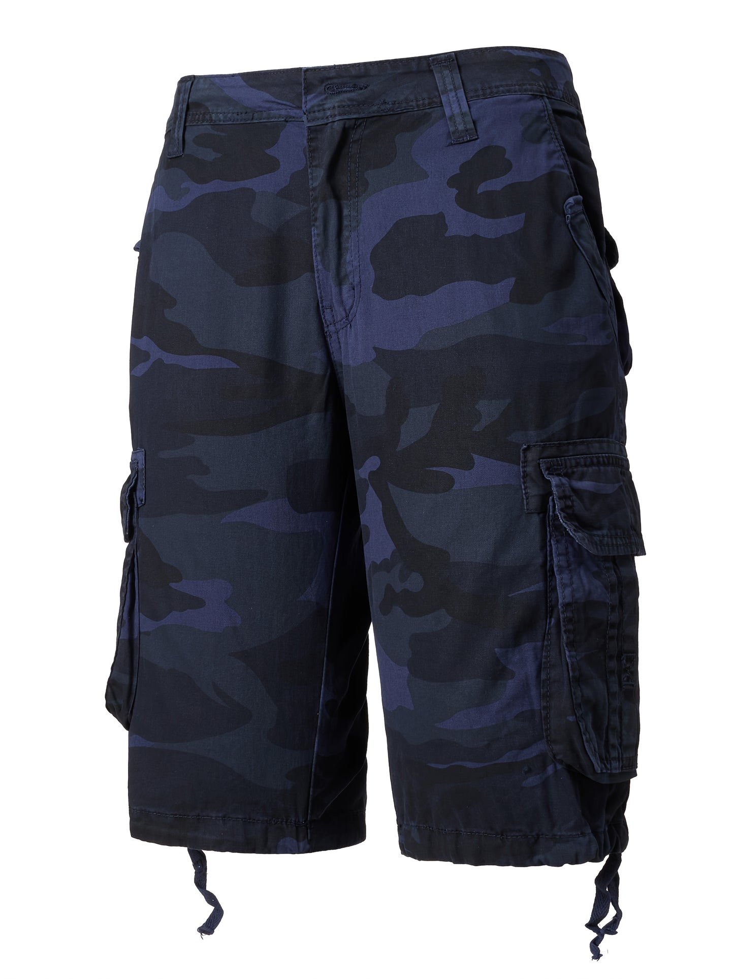 Men's Pure Cotton Washed Camouflage Outer Multi Pocket Workwear Shorts
