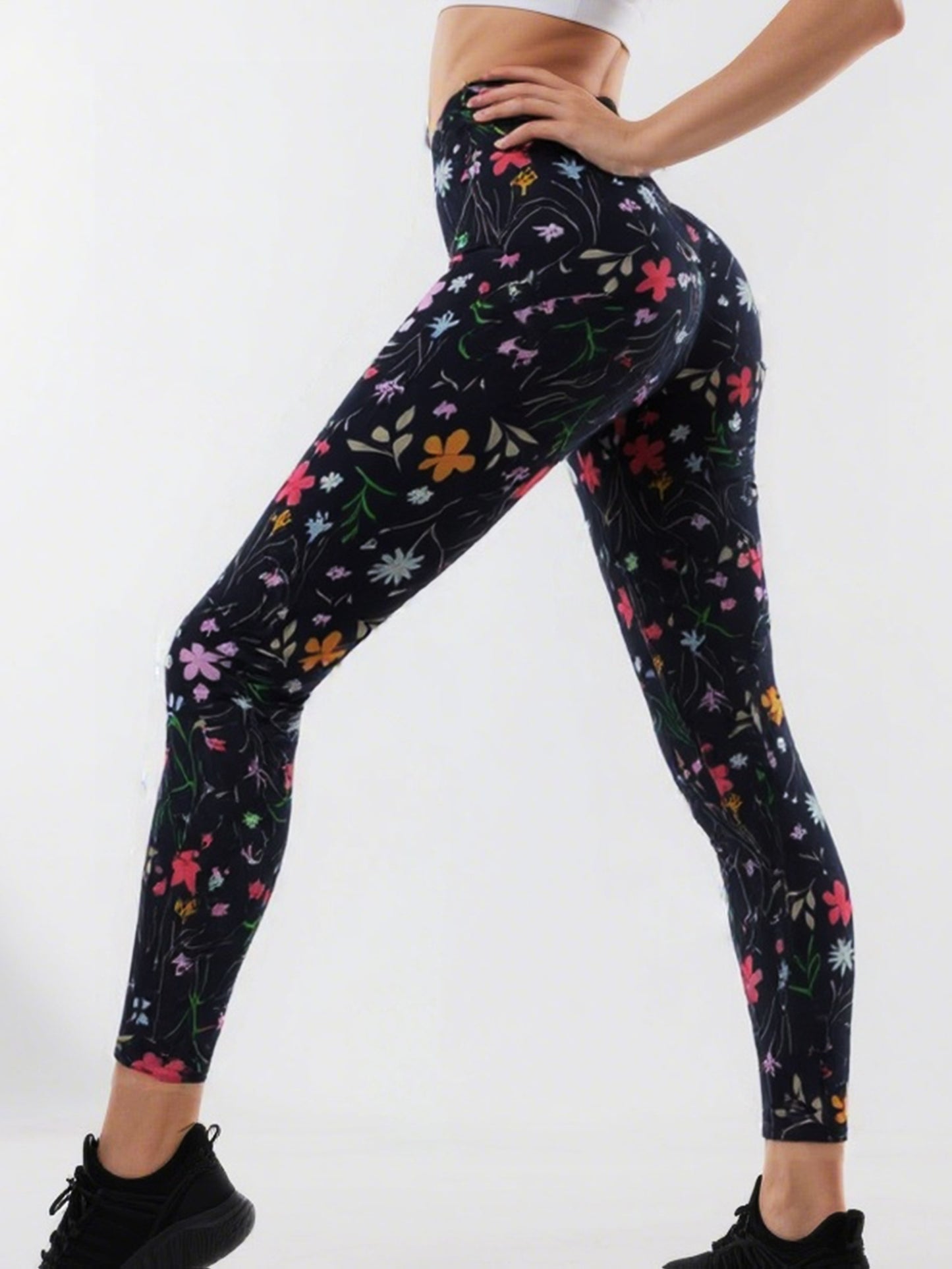 Random 5pcs Women Prints Stretchy Leggings