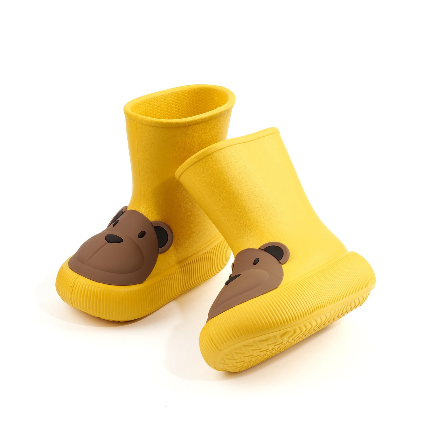 Slipolini Bear Paw and Bunny Paw Children's EVA Boots - Adorable Bear and Bunny Designs, Waterproof, Available in Yellow and Pink, Non-Slip Sole, Lightweight EVA Material - Perfect for Outdoor Adventures, Rainy Days, and Playtime in Any Weather