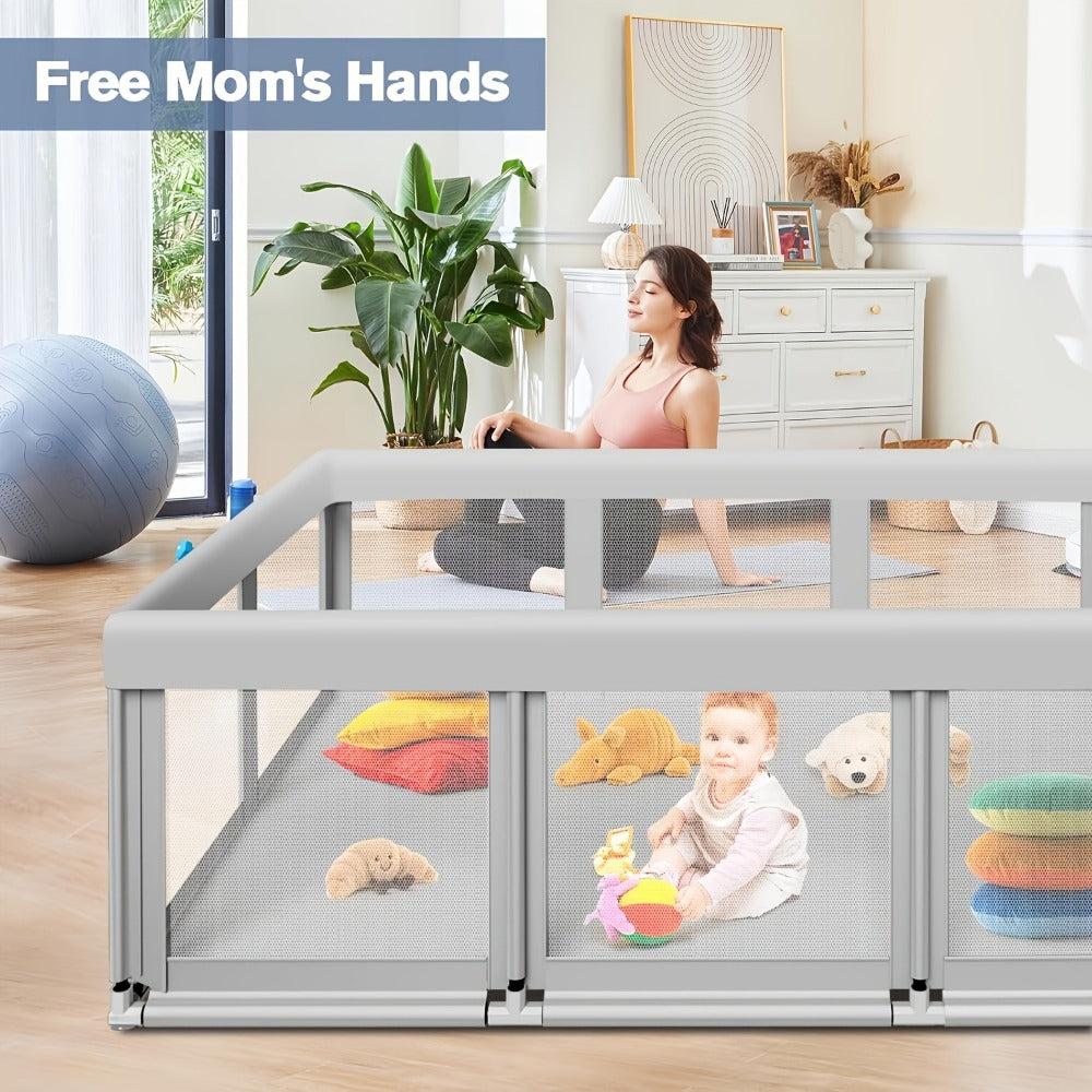 Baby Playpen - Breathable Inch Pens Metal