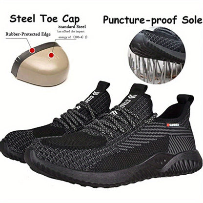 Steel Toe Boots for Women Steel Toe Shoes Breathable High Top Work Boots Lightweight Safety Shoes Work Shoes Industry Construction Safety Boots, Women Shoes