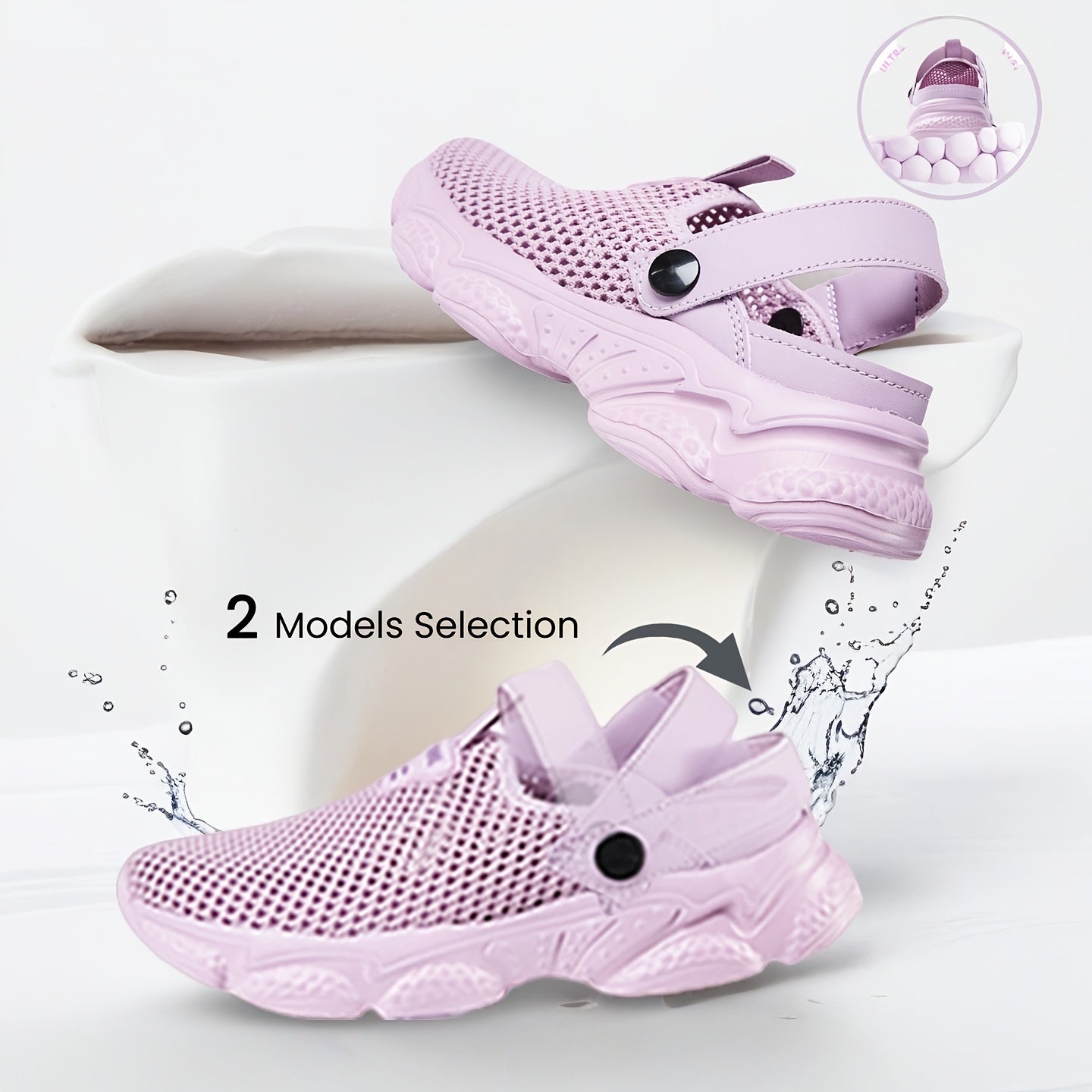 2026 New Women Sandals, Quick Dry With Arch Support, Wide Toe Box, Non-Slip EVA Sole, Lightweight Beach & Garden Shoes, Perfect For Beach, Hiking, Shower, Summer Shoes For Women, Pink Shoes