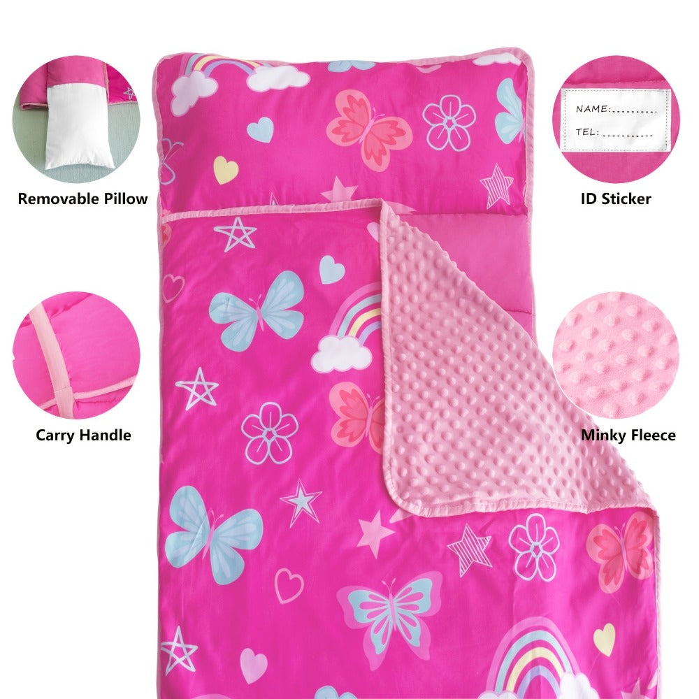 Kids Nap Mat - Foldable Cooling Preschool Sleep Set