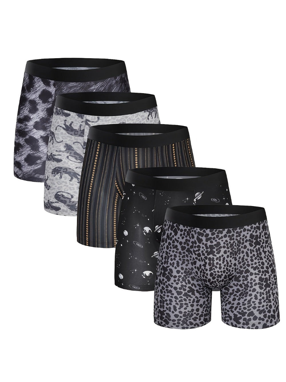 Men's Boxer Shorts - Moisture Wicking 6 Pack