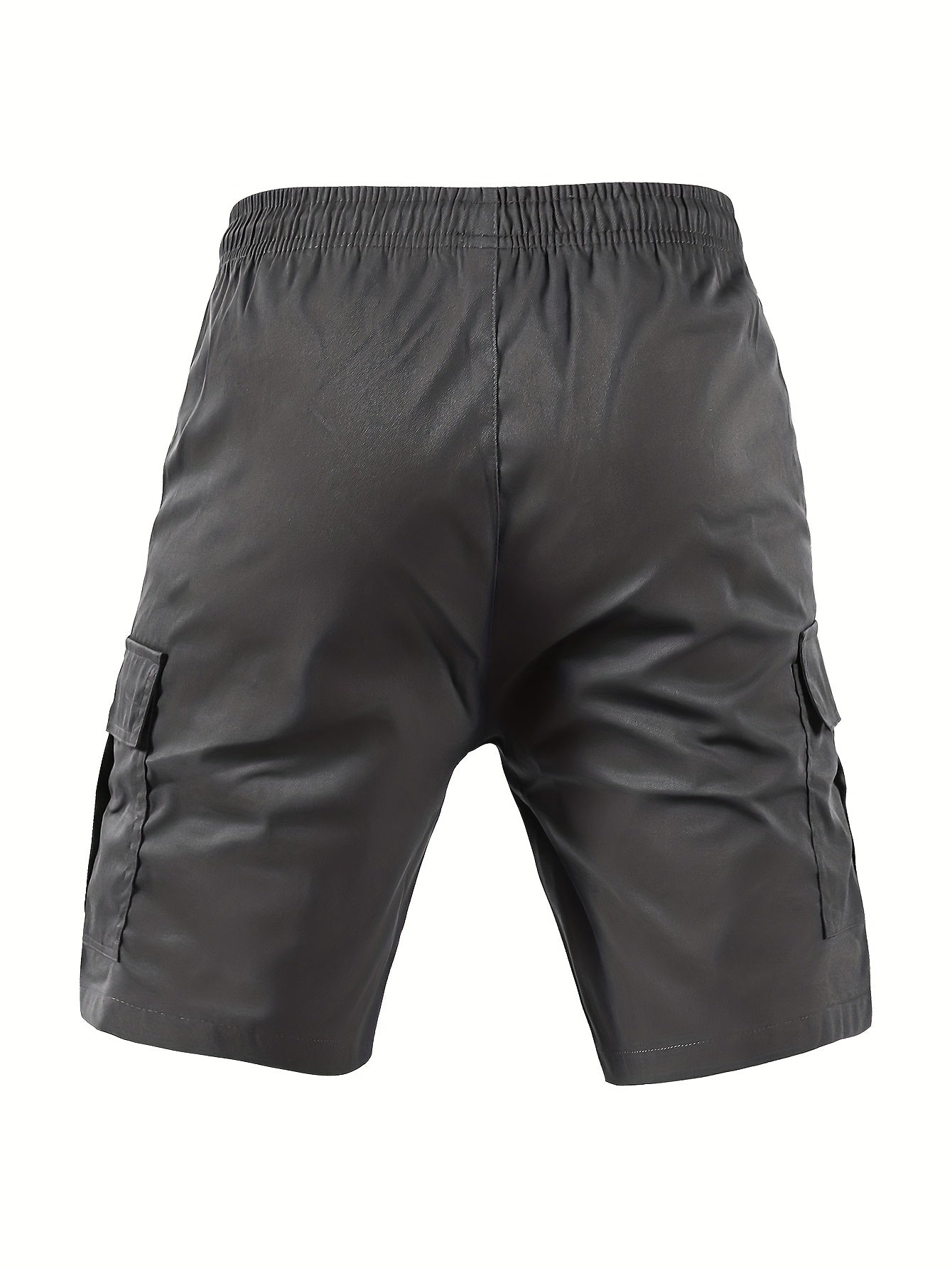 Men's Black Polyester Cargo Shorts - product view 11