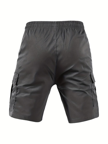 Men's Black Polyester Cargo Shorts - product view 11