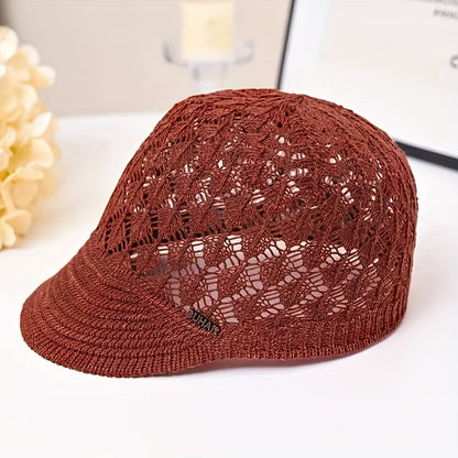 4pcs Lightweight Breathable Women Beret Hats, Foldable Portable Design for Easy Storage and Carrying, Non-elastic Snug Fit Design to Fit Head Circumference Stably, Machine Washable for Labor-free Daily Cleaning and Repeated Use, Delicate Jacquard Wov