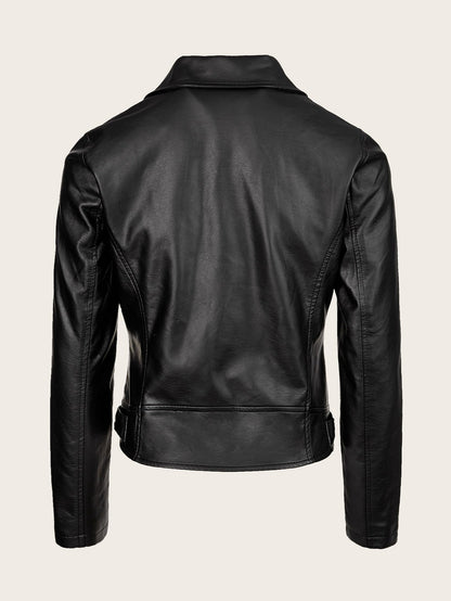 Women’s Faux Leather Moto Jacket – Chic, Edgy & Timeless