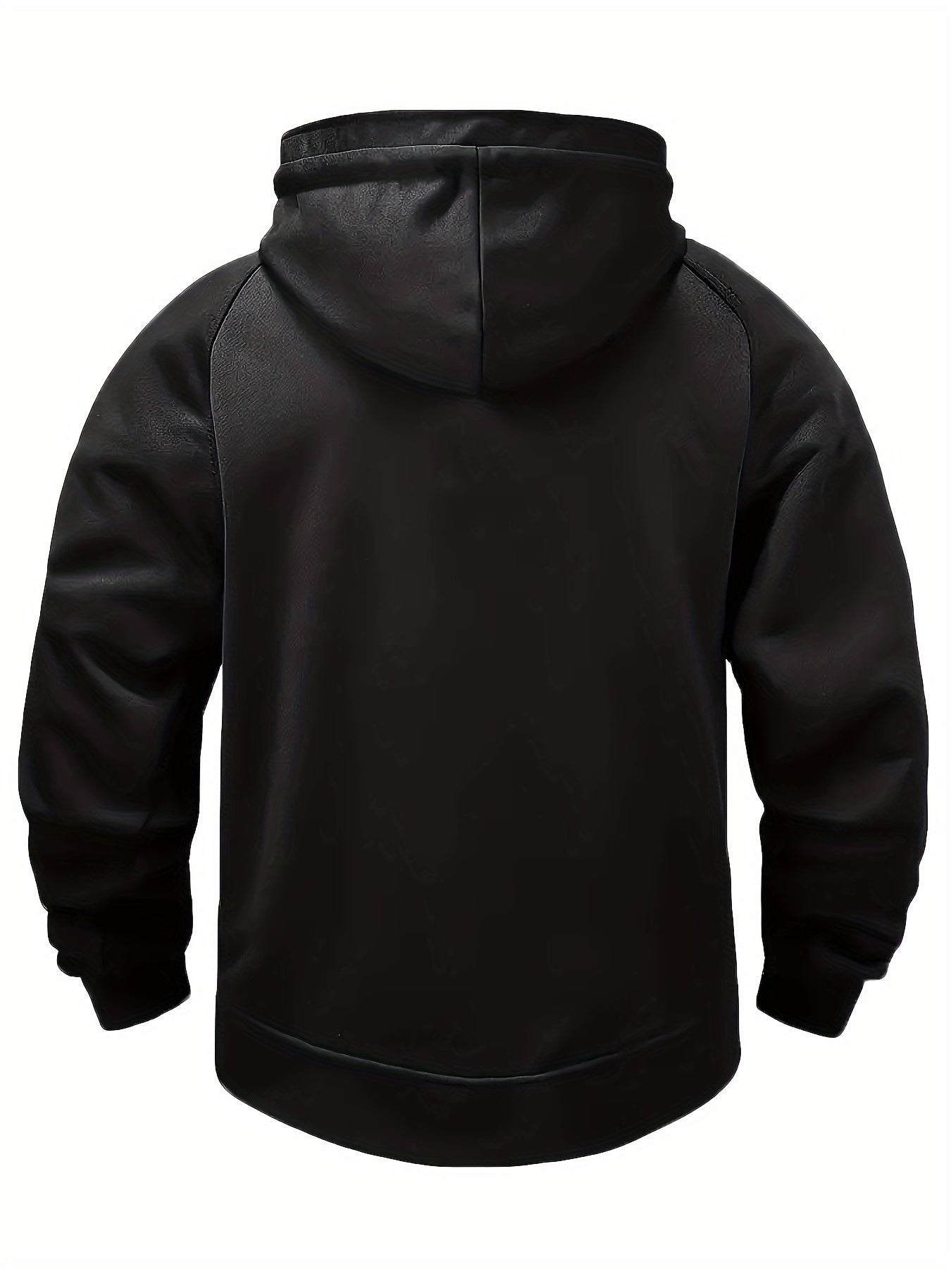 Men's Black Polyester Hoodie - product view 7